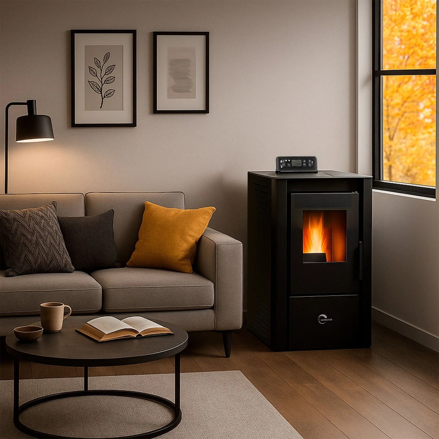 Sannover Piec na Pellet Anita 9,4 kW Biały - obrazek 2