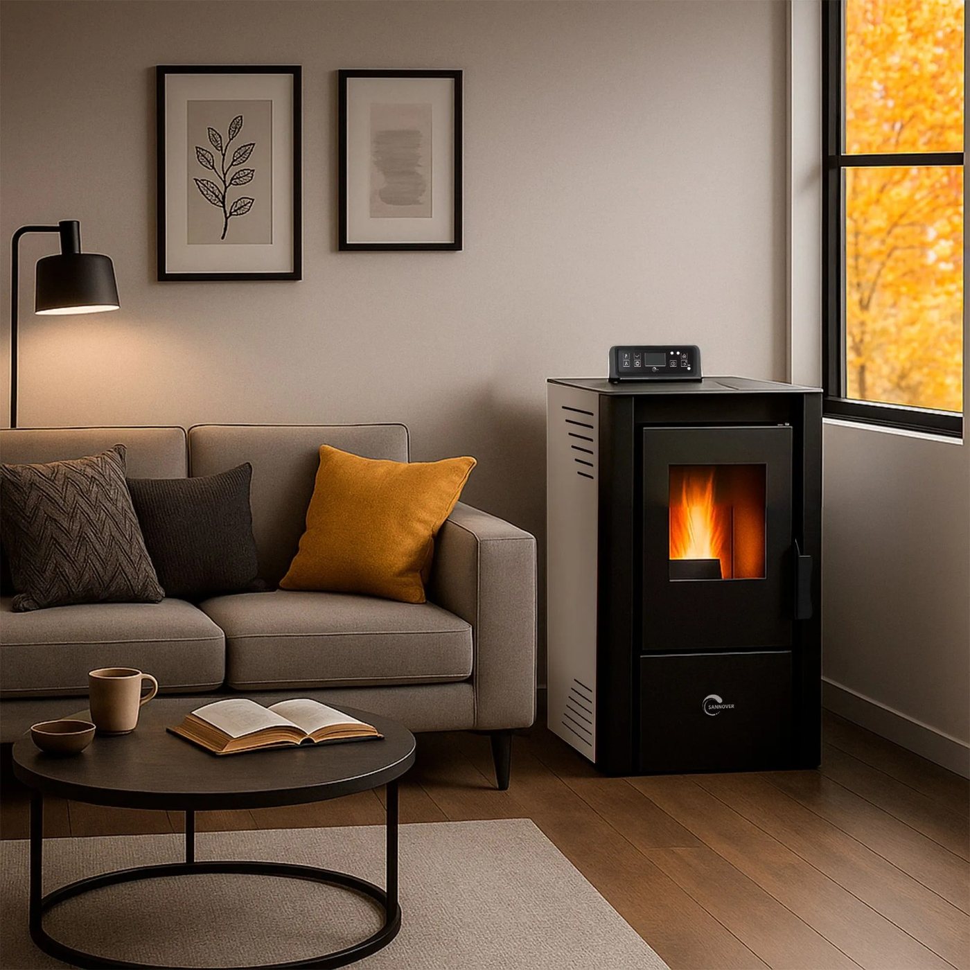 Sannover Piec na Pellet Anita 9,4 kW Biały - obrazek 3