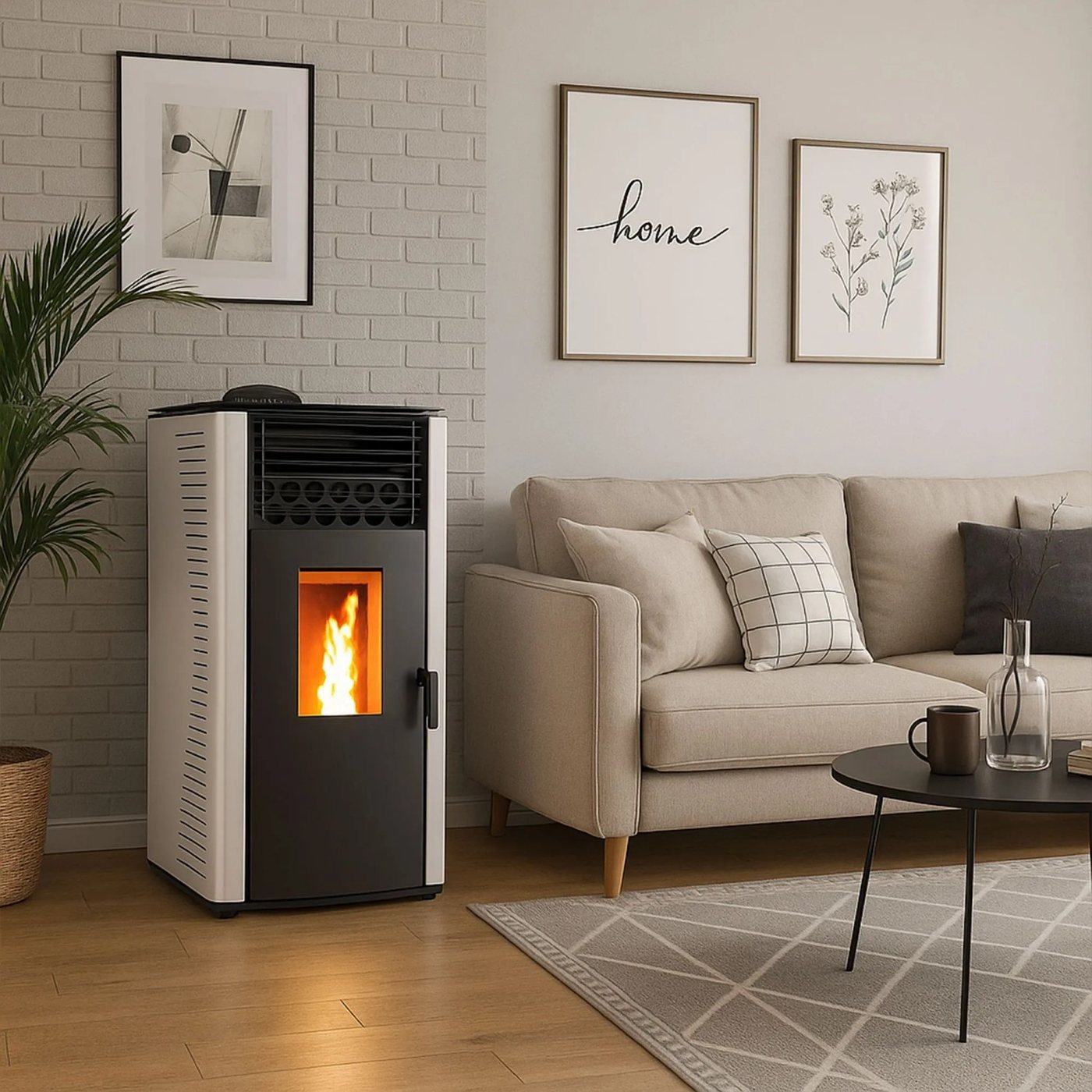 Sannover Piec na Pellet Anita 12 kW Biały - obrazek 3