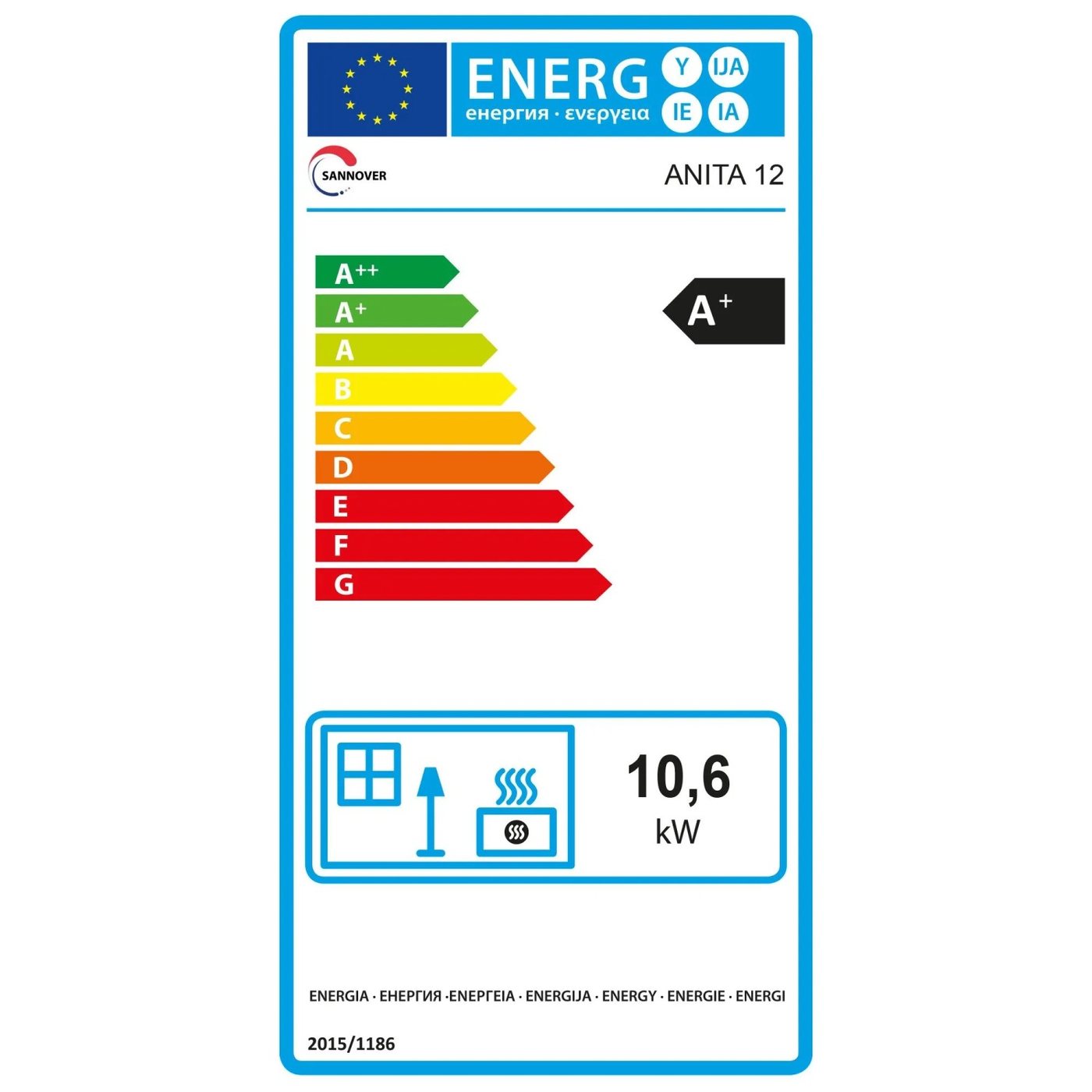 Sannover Piec na Pellet Anita 12 kW Biały - obrazek 4