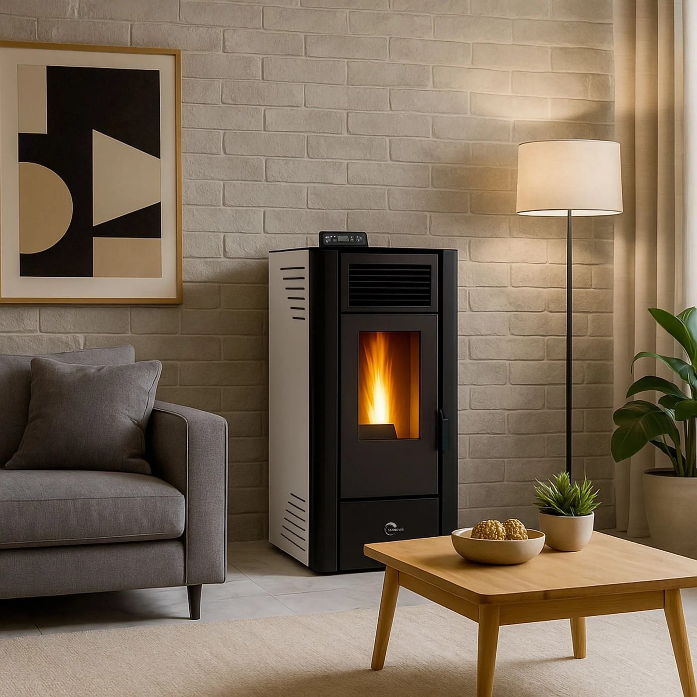 Sannover Piec na Pellet Anita 11,6 kW Biały - obrazek 3