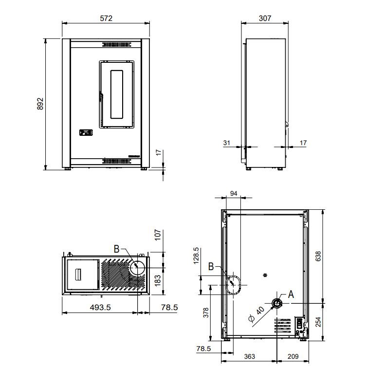 Piec na pellet La Nordica Extraflame Luisella - obrazek 5
